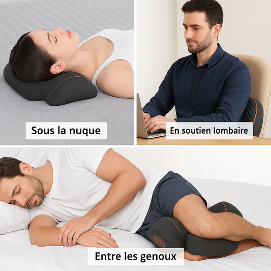oreiller ergonomique multi fonctions